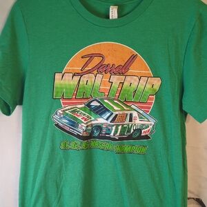 Nascar Green Darrell Waltrip Kids T-Shirt